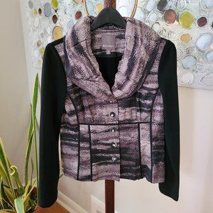 Spanner Black and Marbled Taupe Jacket US 8
